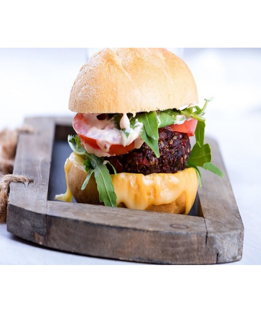 Vegano Hamb&uacute;rguer de Beterraba e Gr&atilde;os